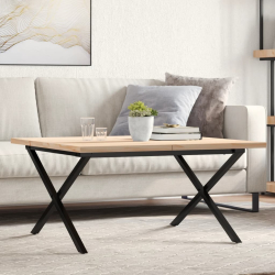 Stolik kawowy z nogami w kształcie litery X, 90x90x45,5 cm