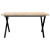 Stolik kawowy z nogami w kształcie litery X, 90x90x45,5 cm