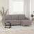 3-osobowa sofa z podnóżkiem, taupe, 180 cm, tkaniną