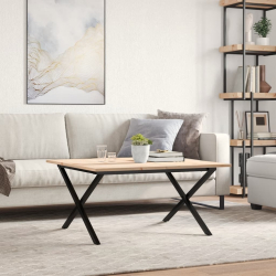 Stolik kawowy z nogami w kształcie litery X, 90x90x45 cm