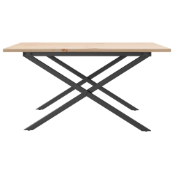 Stolik kawowy z nogami w kształcie litery X, 90x90x45 cm