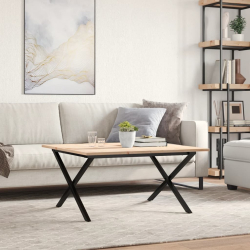 Stolik kawowy z nogami w kształcie litery X, 80x80x45 cm