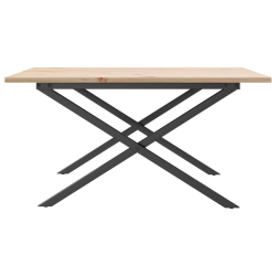 Stolik kawowy z nogami w kształcie litery X, 80x80x45 cm