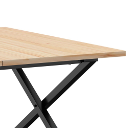Stolik kawowy z nogami w kształcie litery X, 80x80x45 cm