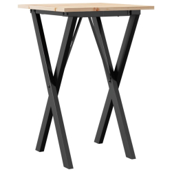 Stół jadalniany z nogami w kształcie litery X, 50x50x75 cm
