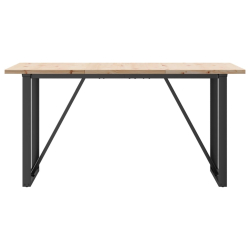 Stół jadalniany z czworokątnymi nogami, 140x80x75,5 cm