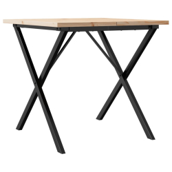 Stół jadalniany z nogami w kształcie litery X, 80x80x75,5 cm
