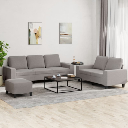 3-cz. komplet wypoczynkowy, taupe, obity tkaniną