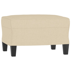 Sofa 3-osobowa, kremowa, 180 cm, tapicerowana tkaniną