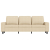 Sofa 3-osobowa, kremowa, 180 cm, tapicerowana tkaniną