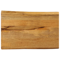 Blat stołu, 50x40x2,5 cm, naturalna krawędź, lite drewno mango