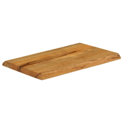 Blat stołu, 50x40x2,5 cm, naturalna krawędź, lite drewno mango