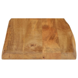 Blat stołu, 50x40x2,5 cm, naturalna krawędź, lite drewno mango
