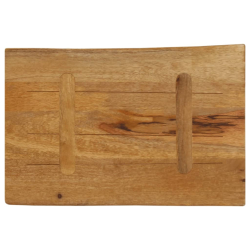 Blat stołu, 50x40x2,5 cm, naturalna krawędź, lite drewno mango
