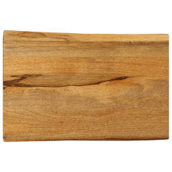 Blat stołu, 70x40x2,5 cm, naturalna krawędź, lite drewno mango