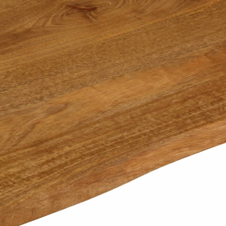 Blat stołu, 100x80x2,5 cm, naturalna krawędź, lite drewno mango
