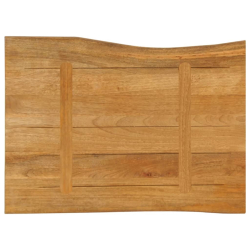 Blat stołu, 70x60x3,8 cm, naturalna krawędź, lite drewno mango