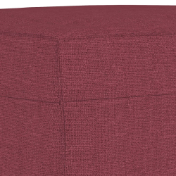 3-osobowa sofa z podnóżkiem winna czerwień 180 cm, tkaniną