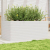 Donica ogrodowa, biała, 110x60x46 cm, lite drewno sosnowe