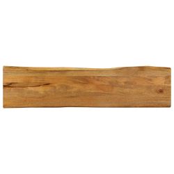 Blat stołu, 160x40x2,5 cm, naturalna krawędź, lite drewno mango