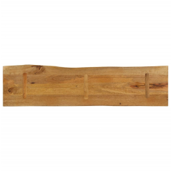 Blat stołu, 160x40x2,5 cm, naturalna krawędź, lite drewno mango