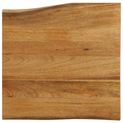 Blat stołu, 60x60x2,5 cm, naturalna krawędź, lite drewno mango