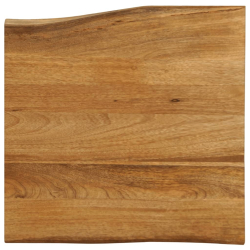 Blat stołu, 40x40x2,5 cm, naturalna krawędź, lite drewno mango