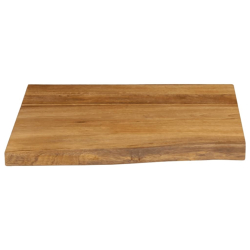 Blat stołu, 40x40x2,5 cm, naturalna krawędź, lite drewno mango
