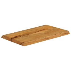 Blat stołu, 60x40x2,5 cm, naturalna krawędź, lite drewno mango