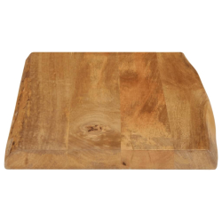 Blat stołu, 60x40x2,5 cm, naturalna krawędź, lite drewno mango