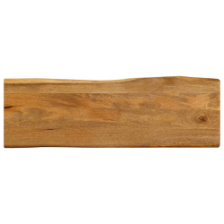 Blat stołu, 140x40x2,5 cm, naturalna krawędź, lite drewno mango