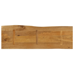 Blat stołu, 140x40x2,5 cm, naturalna krawędź, lite drewno mango