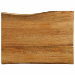 Blat stołu, 90x60x2,5 cm, naturalna krawędź, lite drewno mango