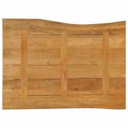 Blat stołu, 90x60x2,5 cm, naturalna krawędź, lite drewno mango