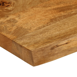 Blat stołu, 110x60x2,5 cm, naturalna krawędź, lite drewno mango