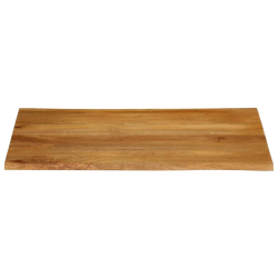 Blat stołu, 90x80x2,5 cm, naturalna krawędź, lite drewno mango