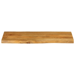 Blat stołu, 80x40x3,8 cm, naturalna krawędź, lite drewno mango