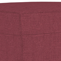 Fotel z podnóżkiem, winna czerwień, 60 cm, obity tkaniną