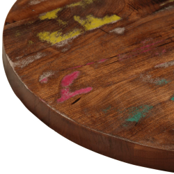 Blat stołu, Ø 90x2,5 cm, okrągły, lite drewno z odzysku