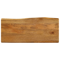 Blat stołu, 100x40x2,5 cm, naturalna krawędź, lite drewno mango