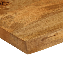 Blat stołu, 120x60x2,5 cm, naturalna krawędź, lite drewno mango