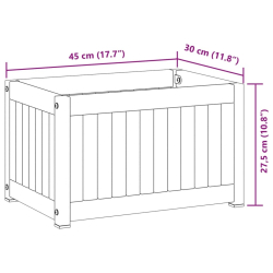 Donica ogrodowa, 45x30x27,5 cm, lite drewno akacjowe i stal