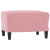 Fotel z podnóżkiem, różowy, 60 cm, obity aksamitem