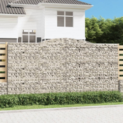 Kosze gabionowe, 20 szt, 400x50x200/220cm, galwanizowane żelazo
