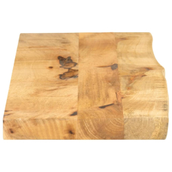 Blat stołu, 100x30x2,5 cm, naturalna krawędź, drewno mango