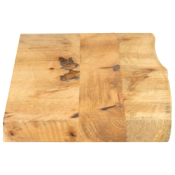 Blat stołu, 100x40x2,5 cm, naturalna krawędź, drewno mango