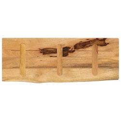 Blat stołu, 90x40x3,8 cm, naturalna krawędź, drewno mango