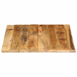 Blat stołu, 90x80x3,8 cm, naturalna krawędź, drewno mango