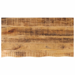 Blat stołu, 120x60x2,5 cm, naturalna krawędź, drewno mango