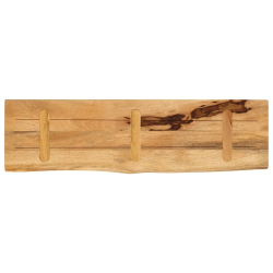 Blat stołu, 110x20x3,8 cm, naturalna krawędź, drewno mango
